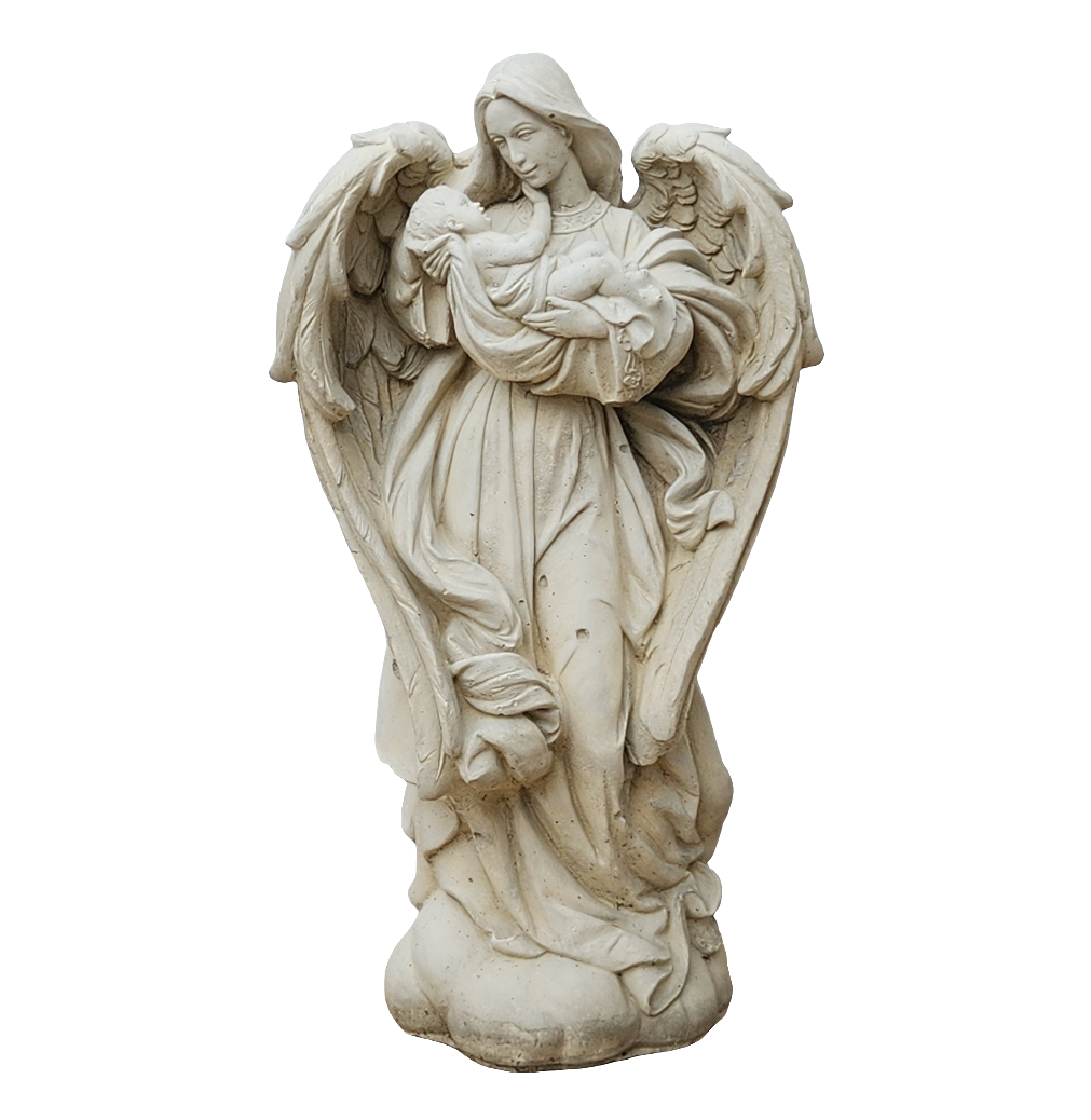 Angel with Baby Concrete Statue