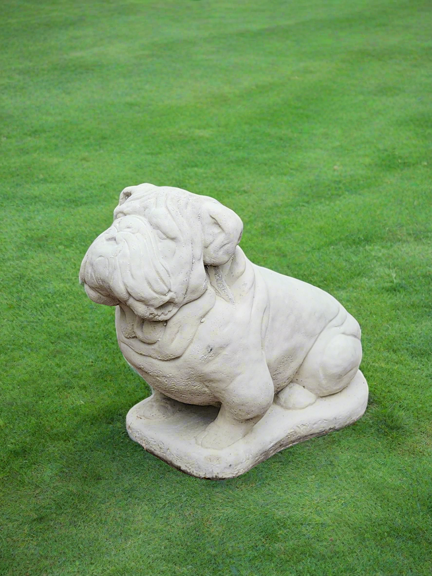 English Bulldog Concrete Statue