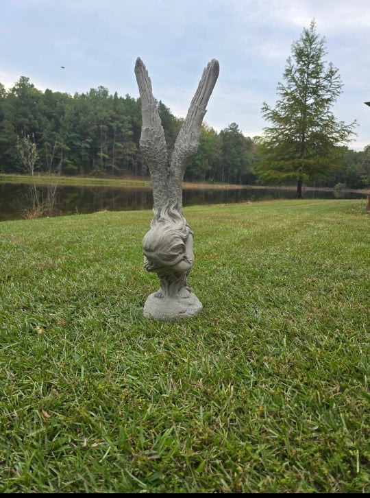 Crouching Angel Concrete Statue