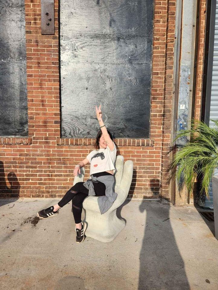 Concrete Hand Chairs, Set of 2 - Image 2