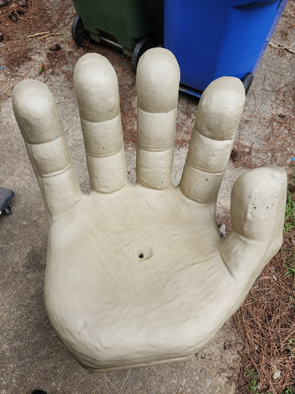 Contemporary Gold Concrete Hand Chairs - Image 3