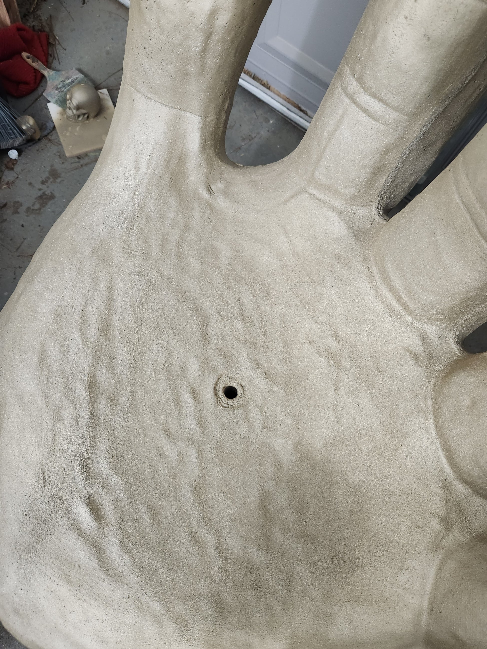 Contemporary Gold Concrete Hand Chairs - Image 6