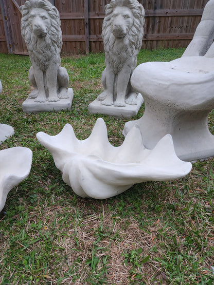 Clam Shell Concrete Planter, XL