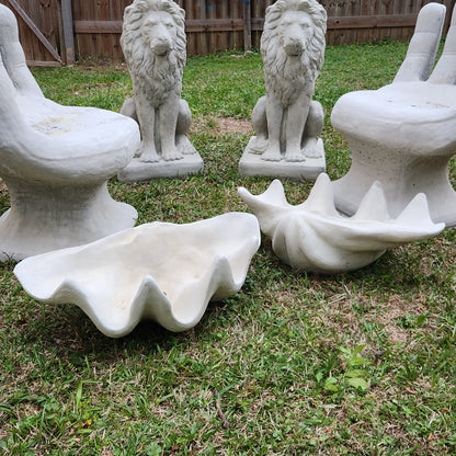 Clam Shell Concrete Planter, XL
