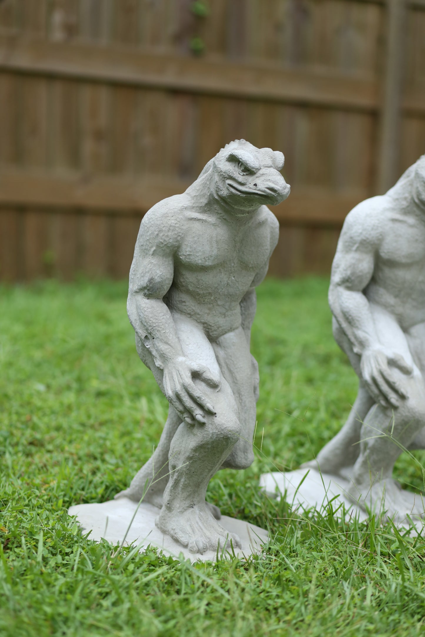 Lizardman Concrete Statue