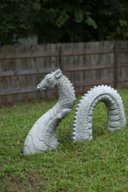3 Piece Concrete  Dragon Statue