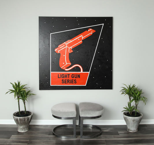 Hand Painted Acrylic on Canvas Art, Light Gun Series