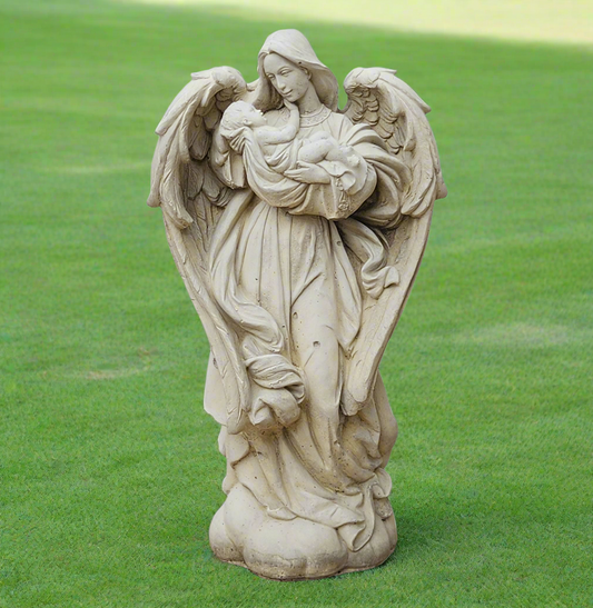 Angel with Baby Concrete Statue
