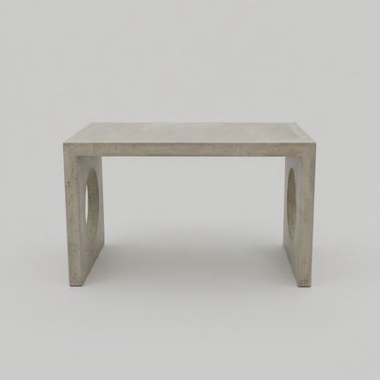 Modern Concrete Circle Cutout Bench