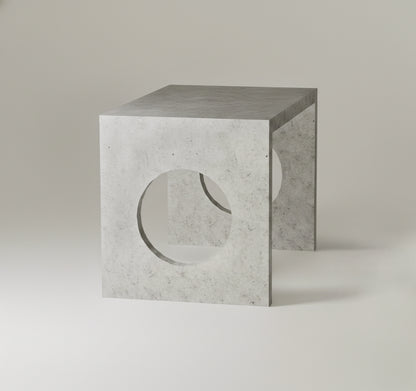 Modern Concrete Circle Cutout Bench