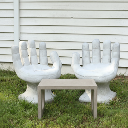 Modern Concrete Circle Cutout Bench