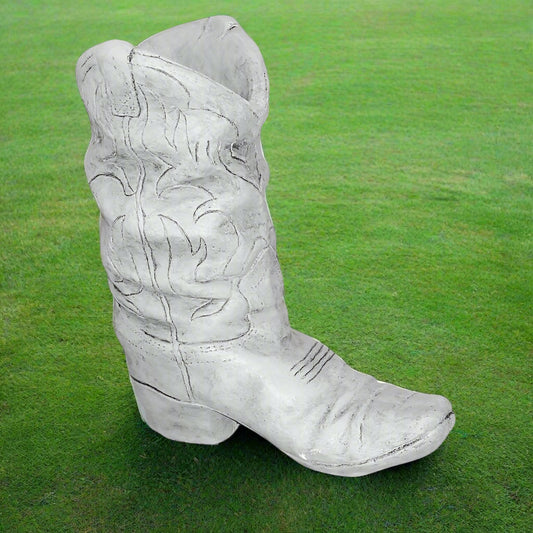 Cowboy Boot Concrete Planter
