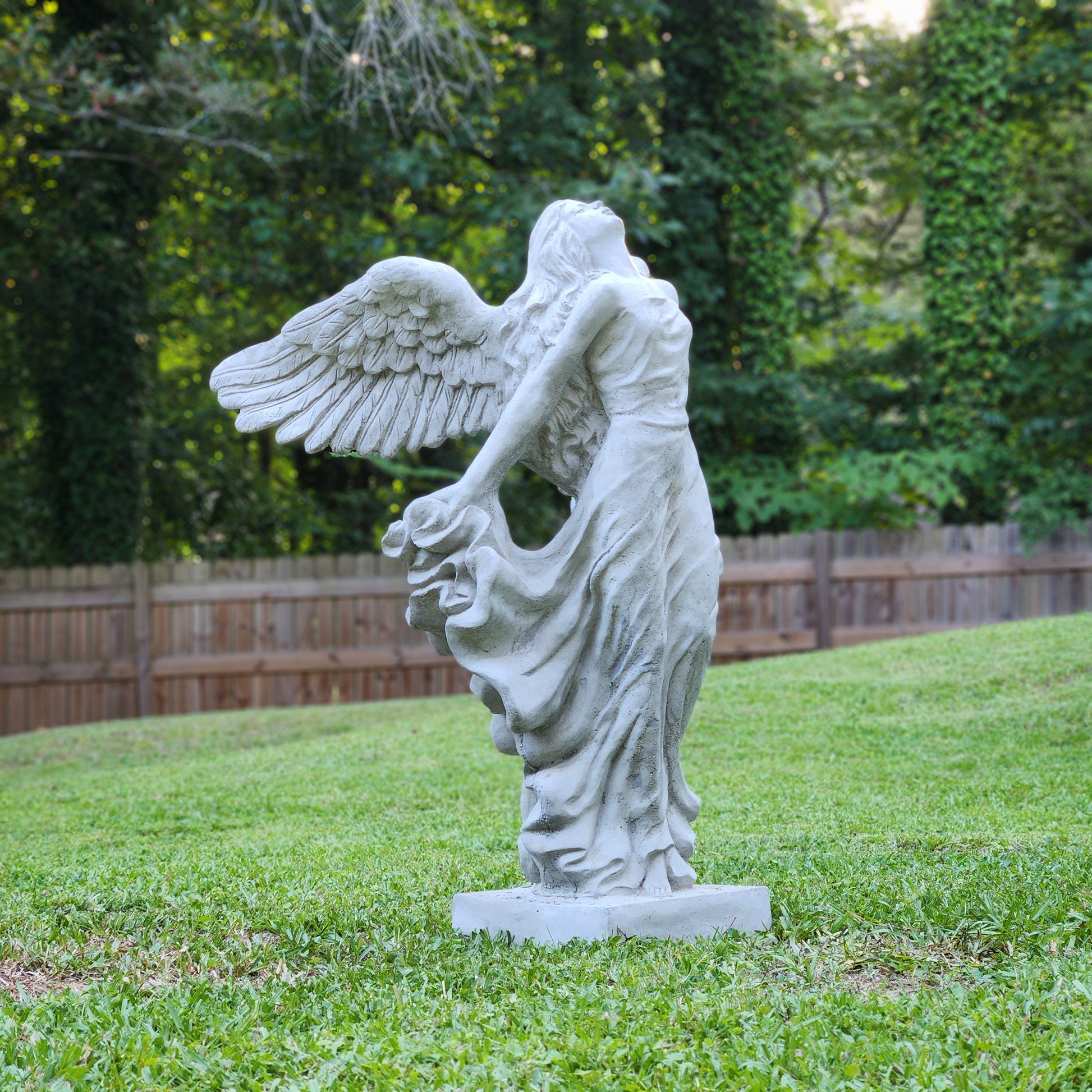 Flying Angel Concrete Statue - Image 4