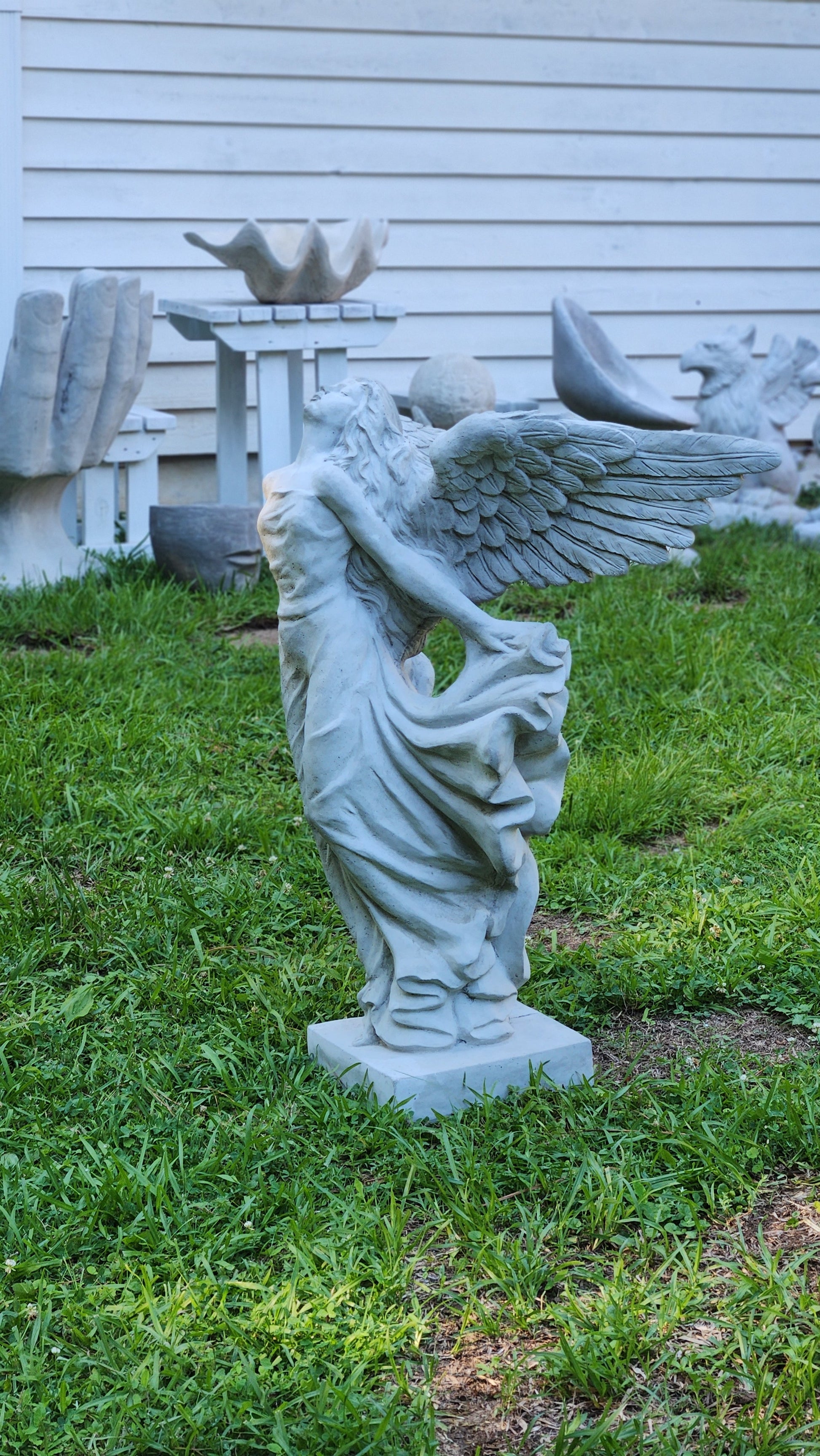 Flying Angel Concrete Statue - Image 8