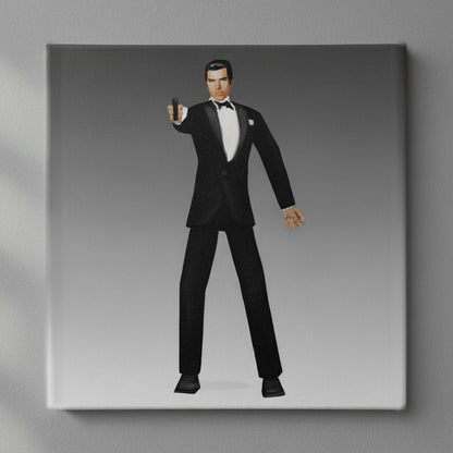 Hand Painted Acrylic on Canvas Art, James Bond