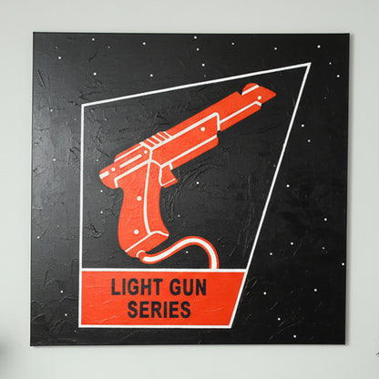 Hand Painted Acrylic on Canvas Art, Light Gun Series