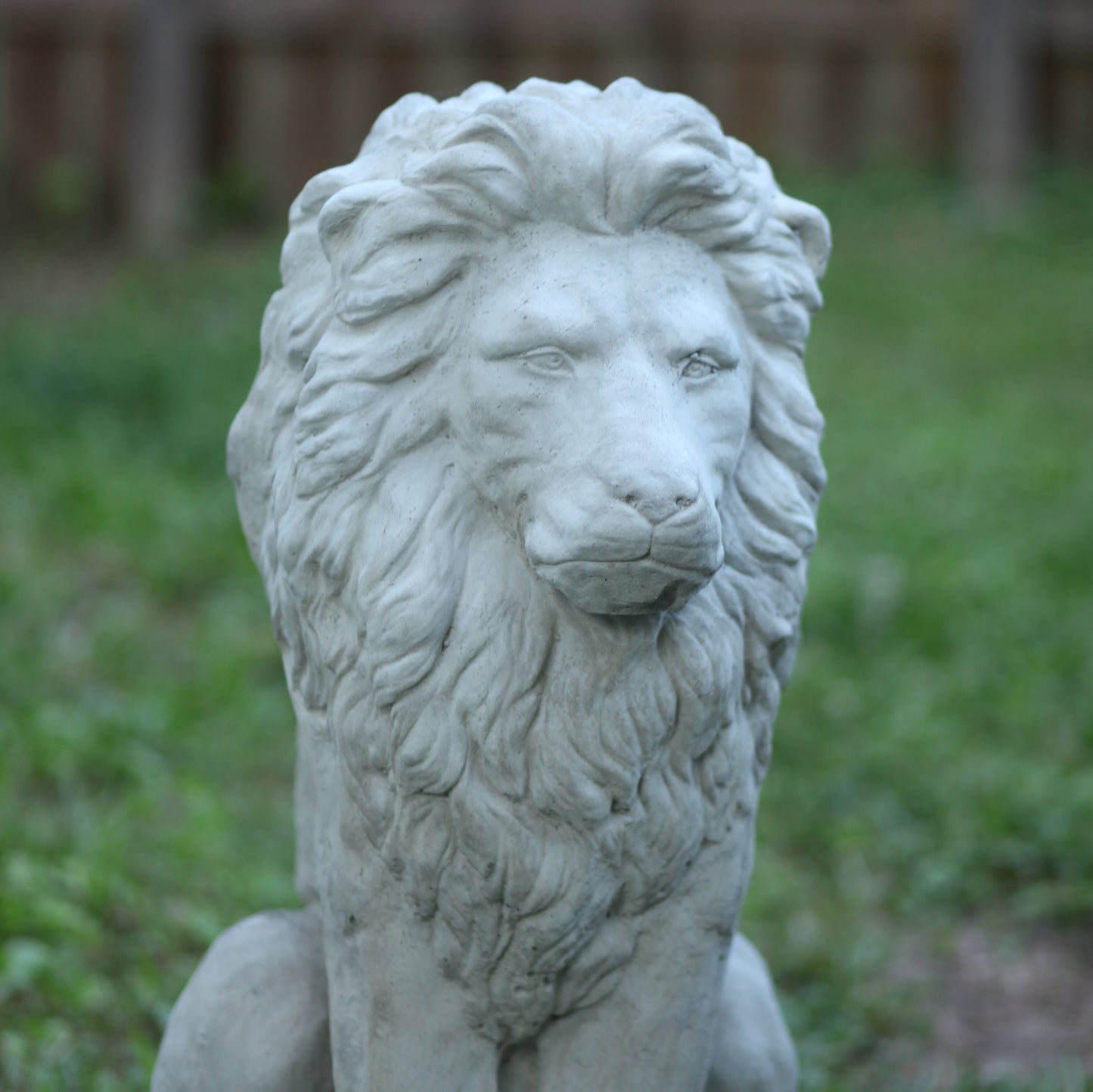 Estate Lions Concrete Statues, Set of 2 - Image 6