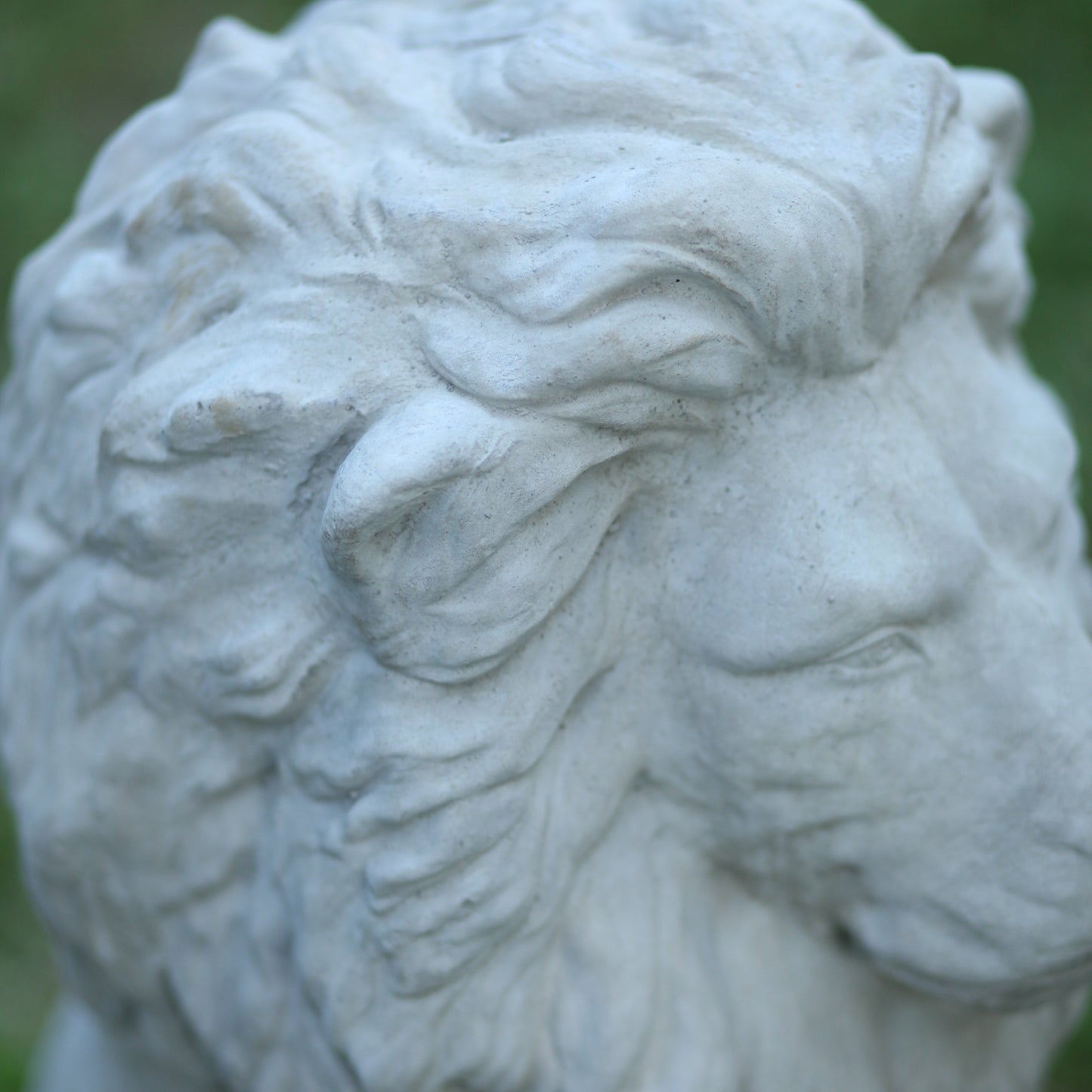 Estate Lions Concrete Statues, Set of 2 - Image 7
