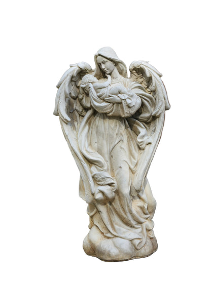 Angel with Baby Concrete Statue