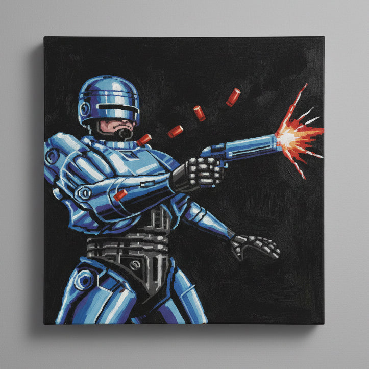 RoboCop Hand Painted Acrylic Canvas Art