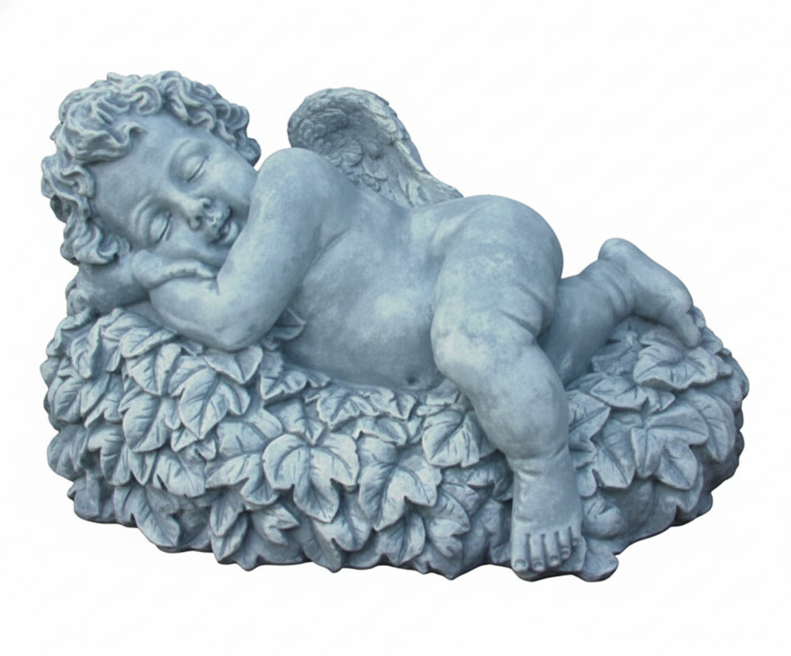 Sleeping Cherub Angel Concrete Garden Statue Mold